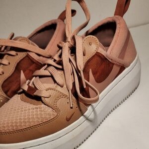 Nike Womens Court Vision Alta TXT Lifestyle Lace Up Casual and Fashion Sneakers